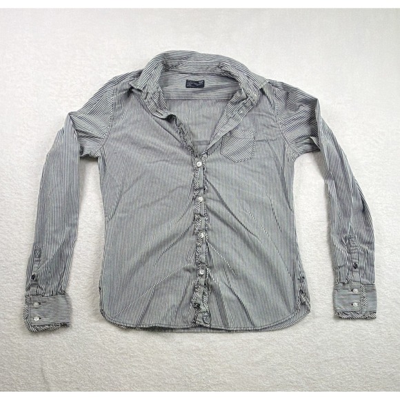 American Eagle Outfitters Tops - Vintage American Eagle Outfitters  Striped Button Up  Dark Academia y2k